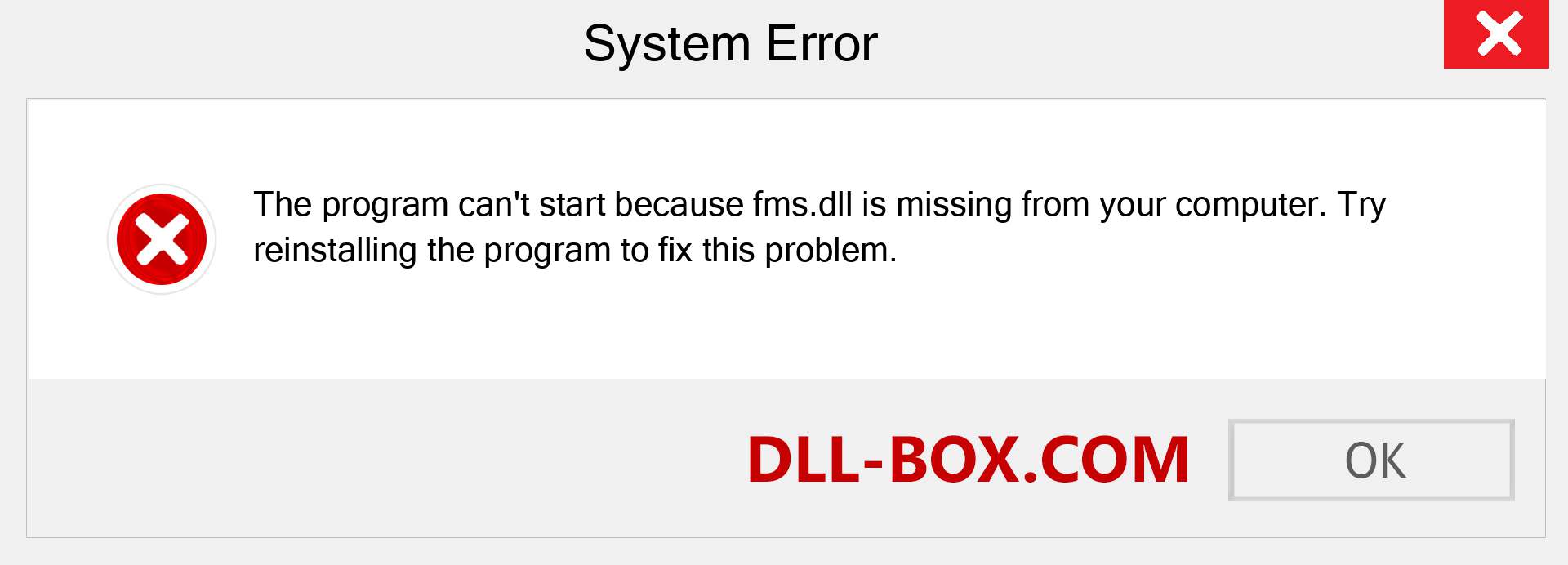  fms.dll file is missing?. Download for Windows 7, 8, 10 - Fix  fms dll Missing Error on Windows, photos, images
